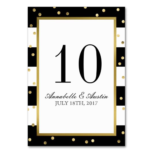 Bandes étincelantes | Elégante carte de table de m (Par défaut)