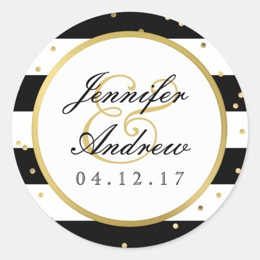 Bandes étincelantes | Sticker de mariage élégant (Devant)