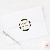 Bandes étincelantes | Sticker de mariage élégant (Enveloppe)