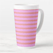 Bandes géométriques roses Latte Mug (Angle droit)
