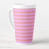 Bandes géométriques roses Latte Mug (Angle gauche)