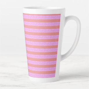 Bandes géométriques roses Latte Mug