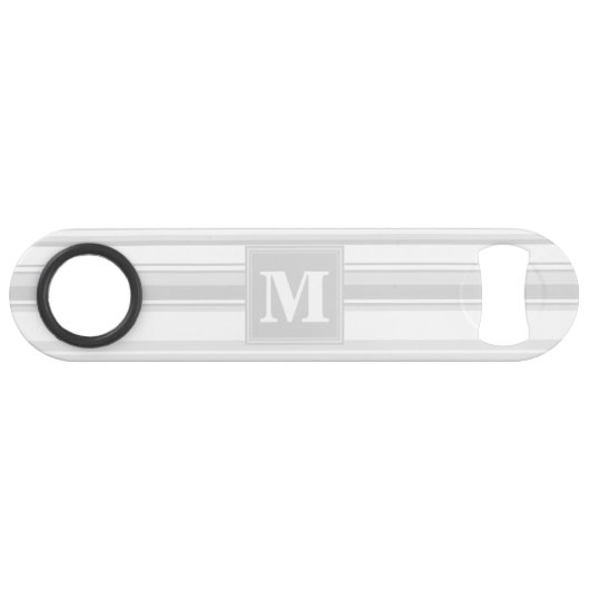 Bandes gris clair monogrammes (Devant (Horizontal))