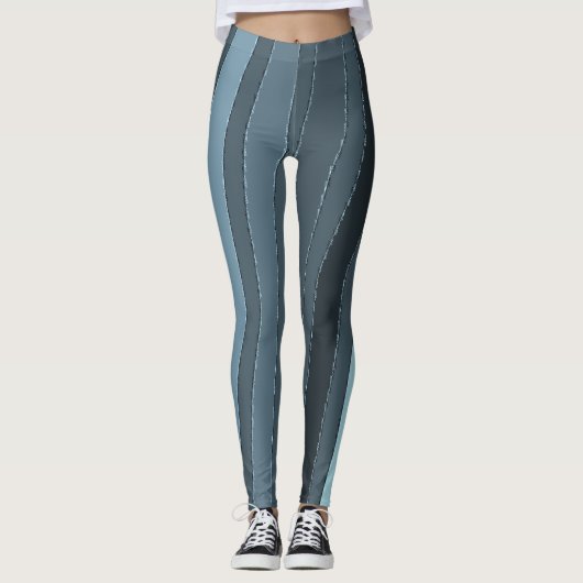 Bandes gris tendance "Ratti_Creative_Arts" Legging (Devant)