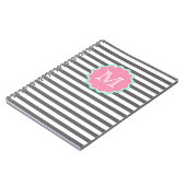 Bandes grises et blanches, Carnet Monogramme (Côté gauche)