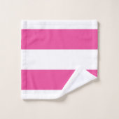 Bandes horizontales roses (Gant de toilette)