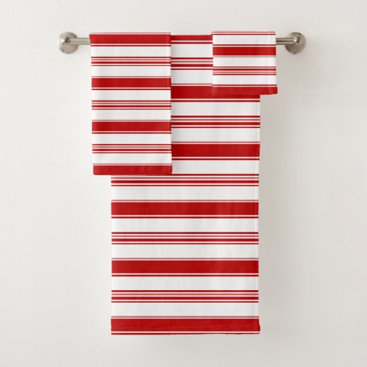 Bandes horizontales rouges et blanches (à grande é (En situation)