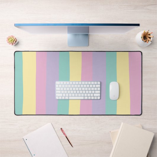 Bandes Inégales Pink, Jaune, Violet & Vert (Bureau 1)