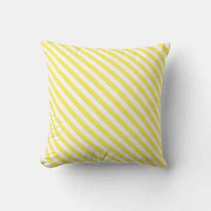 Bandes jaune clair et blanc sur un Coussin
