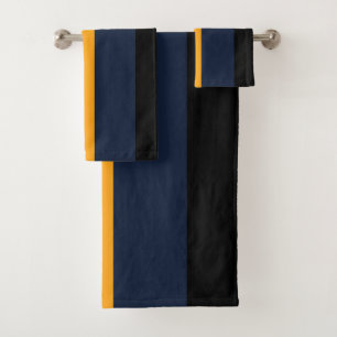 Bandes jaunes, bleues, blanches et noires