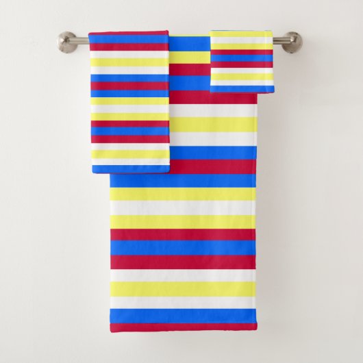 Bandes jaunes, rouges, blanches et bleues (En situation)