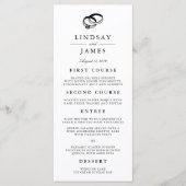 Bandes mariages | Carte de menu Mariage (Devant)