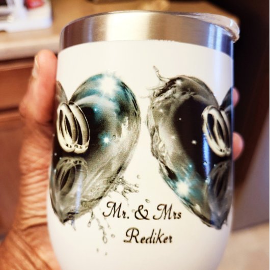 Bandes Mariages en argent de l'amour à l'intérieur