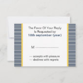 bandes marines, boussole mariage nautique rsvp 3,5 (Dos)