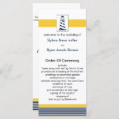 bandes marines, phare, programmes de mariage nauti (Devant / Derrière)