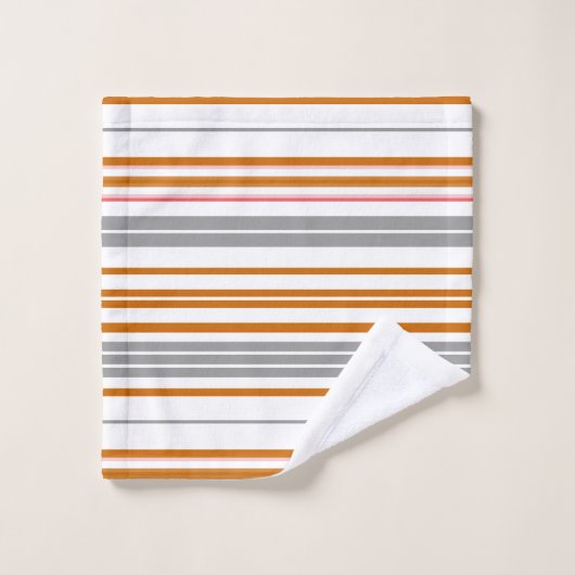 Bandes marron gris mignonne (Gant de toilette)