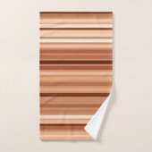 Bandes mélangées, Brown, Tan et Crème (Serviette à main)