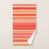Bandes mélangées, Tons de Corail Orange (Serviette à main)
