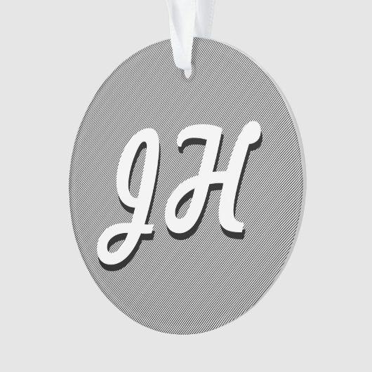 Bandes minces en noir et blanc | Initiales retro-s (devant)