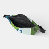 Bandes modernes en bleu et vert avec Monogrammes (Ouvrir)