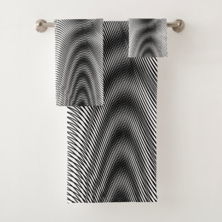 Bandes Moiré Noir et Blanc - Trippy Abstrait