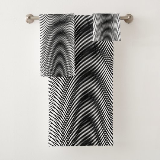 Bandes Moiré Noir et Blanc - Trippy Abstrait (En situation)