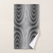 Bandes Moiré Noir et Blanc - Trippy Abstrait (Serviette à main)