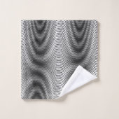 Bandes Moiré Noir et Blanc - Trippy Abstrait (Gant de toilette)