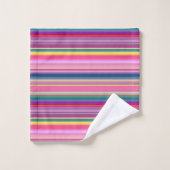 Bandes multicolores rétro (Gant de toilette)