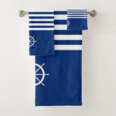 Bandes Nautiques+Navires Roue Bleu+Blanc (En situation)