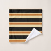 Bandes noir et tan (Gant de toilette)