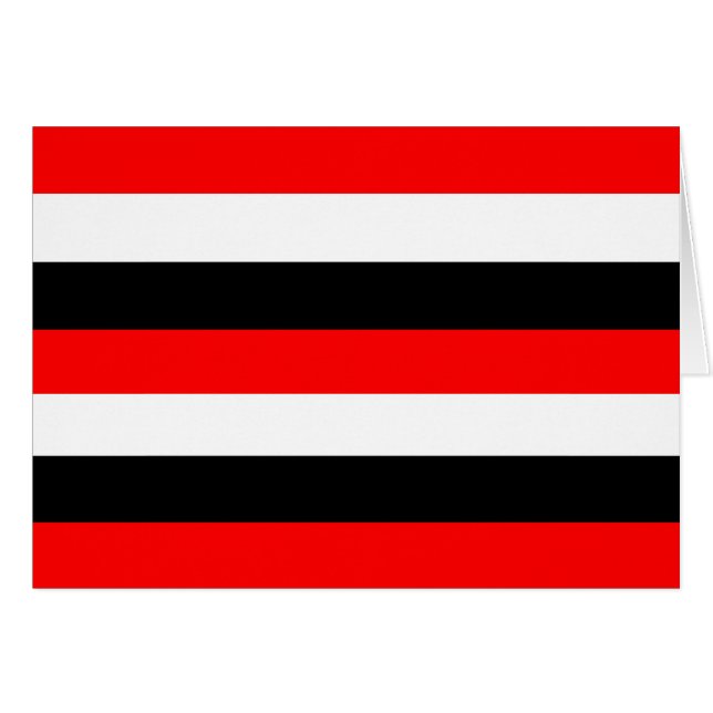 Bandes noires, blanches et rouges (Devant horizontal)