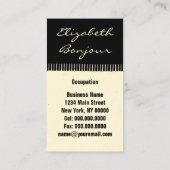 Bandes noires ~ Carte de visite (Dos)