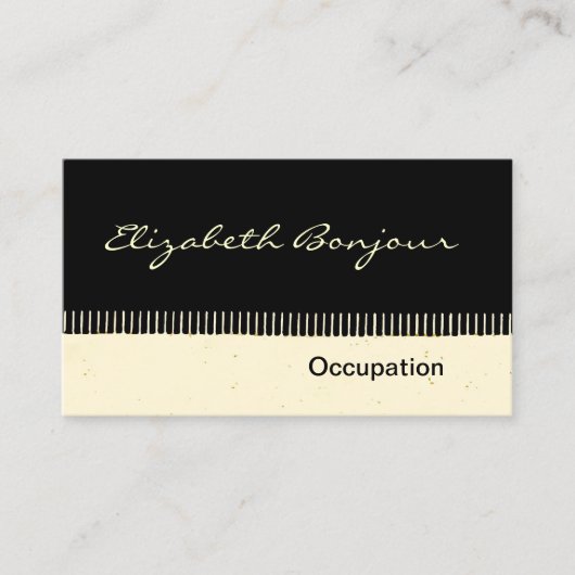Bandes noires ~ Carte de visite (Devant)