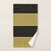 Bandes noires, dorées et blanches (Serviette à main)