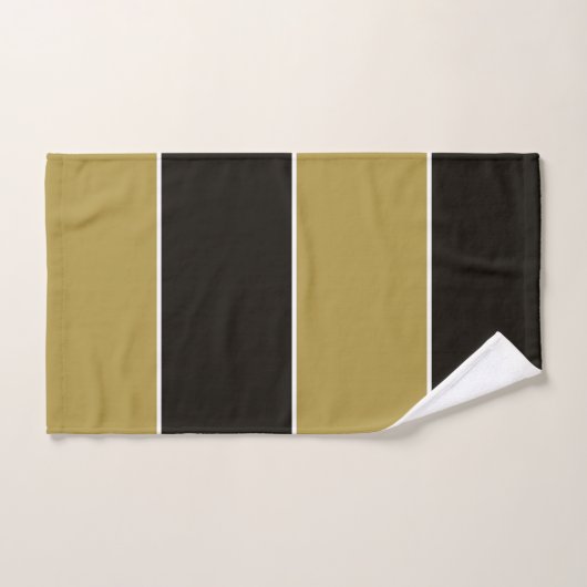 Bandes noires, dorées et blanches (Serviette à main)