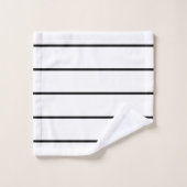 Bandes noires et blanches (Gant de toilette)