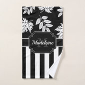 Bandes noires et blanches (Serviette à main)