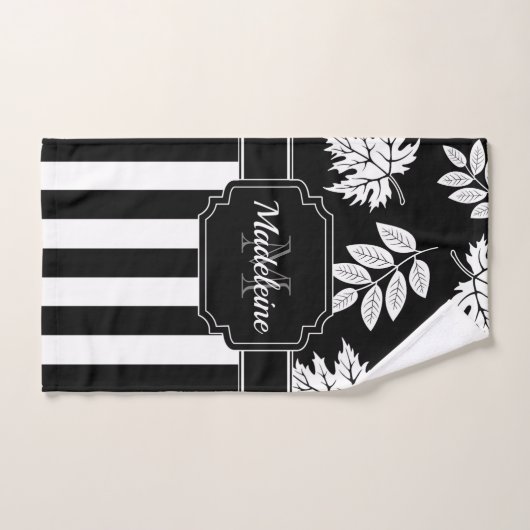 Bandes noires et blanches (Serviette à main)