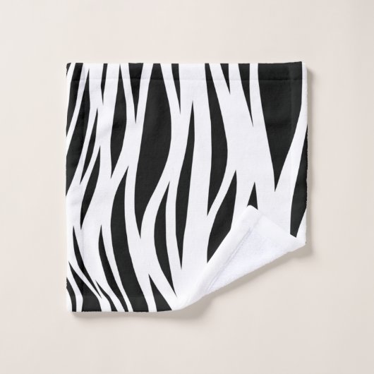 Bandes noires et blanches (Gant de toilette)