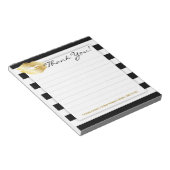Bandes noires et blanches avec Bloc-notes à lèvres (Incliné)