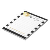 Bandes noires et blanches avec Bloc-notes à lèvres (Tourné)