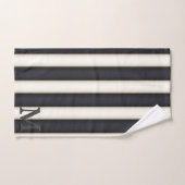 Bandes noires et blanches Dramatiques Monogramme 3 (Serviette à main)