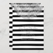 Bandes noires et blanches et invitations en cercle (Devant / Derrière)