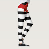 Bandes noires et blanches Leggings de la Bow rouge (Droite)