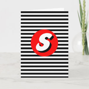 Bandes noires et blanches Monogram S.