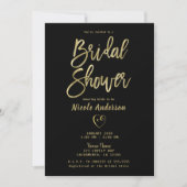Bandes Noires et Blanches Or Chic Invitation de Fê (Devant)