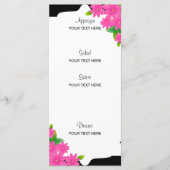 Bandes noires et blanches, Or | Menu rose (Devant)