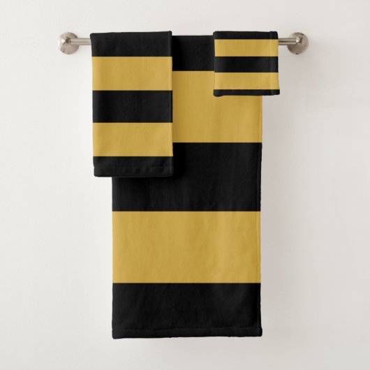 Bandes noires et or Serviettes (En situation)