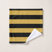 Bandes noires et or Serviettes (Gant de toilette)